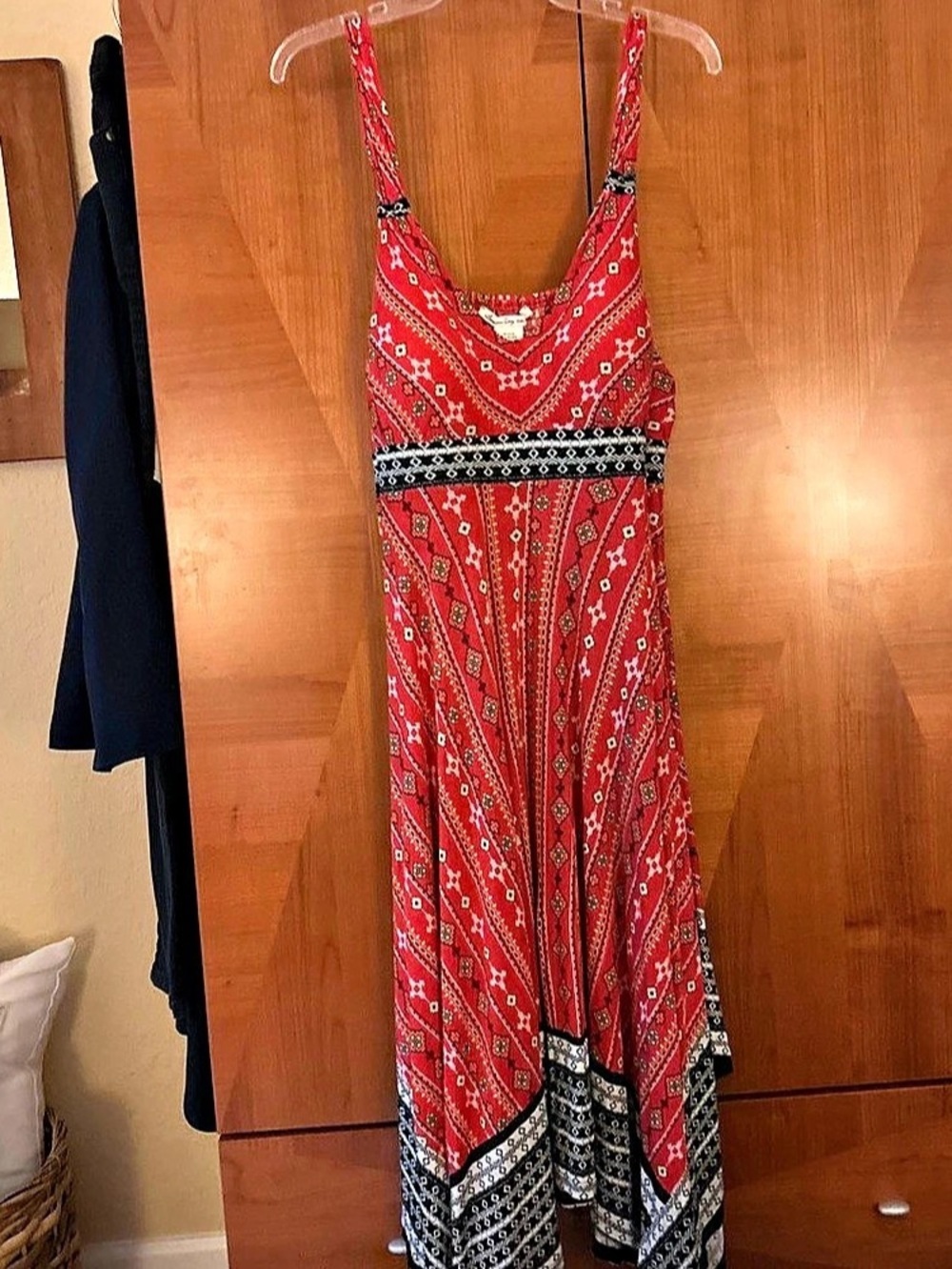 American Rag Co Maxi Dress in Red & Black Size Large Like New